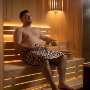 XXL saunakilt Panter heren